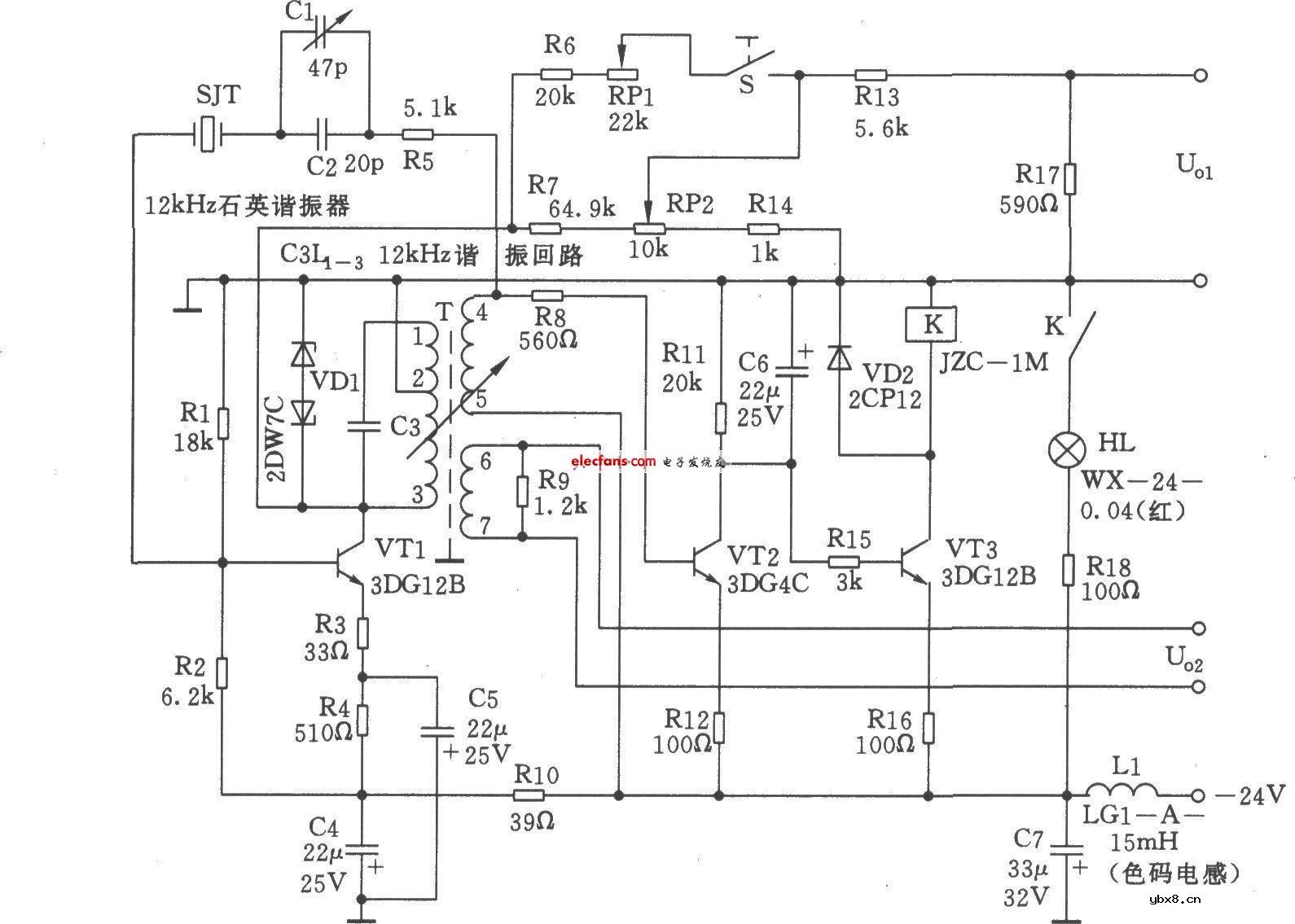 12kHz中频振荡器电路图