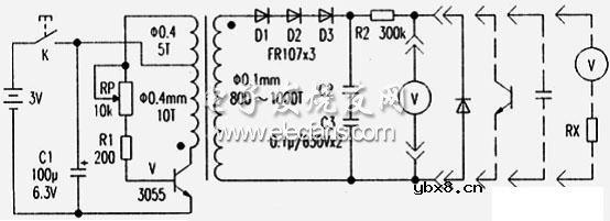 简易耐压测试器电路图