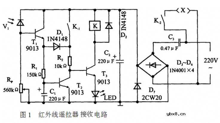 红外接收二极管制作遥控检测电路