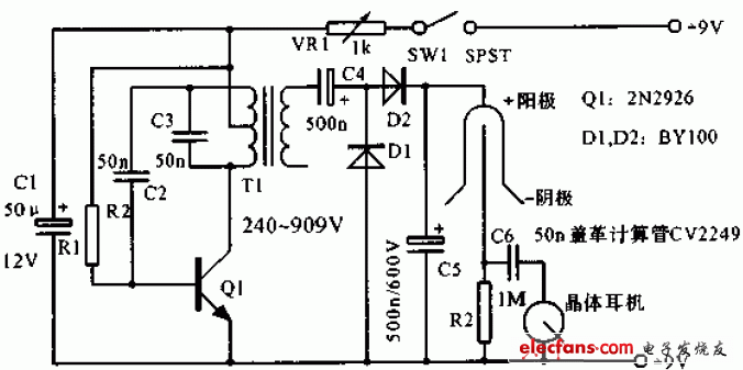 盖革计数器电路图