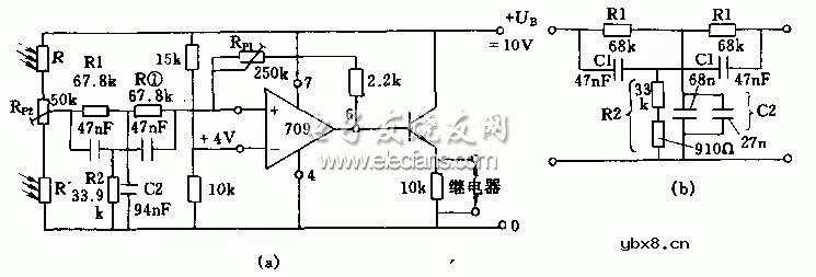 抑制50HZ的光放大器电路原理图