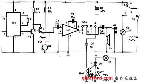 多功能呼救原理电路