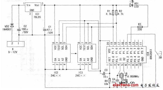 串行存储器拷贝器原理图
