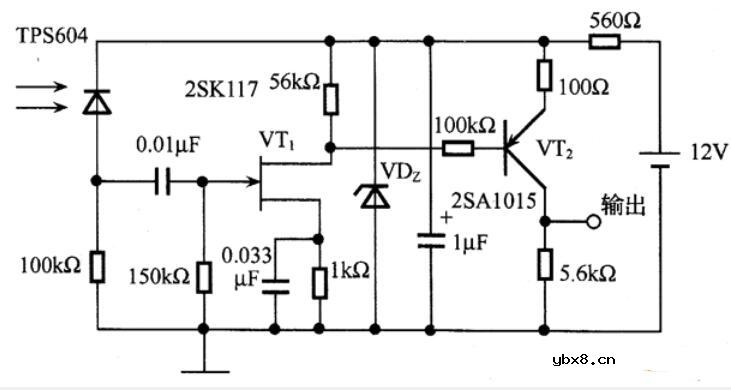 三款红外接收二极管电路图