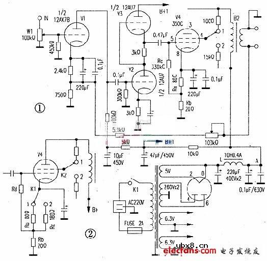 用曙光管350C制作胆功放