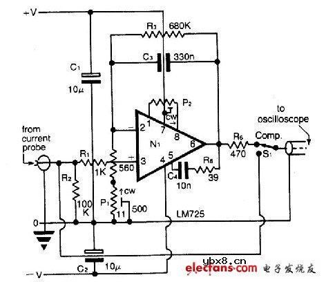 钳留电流探头补偿器电路