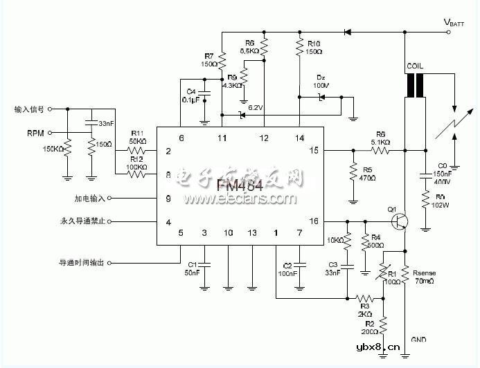 基于FM484的无触点点火原理电路