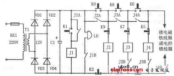 具有报警功能的简易密码锁