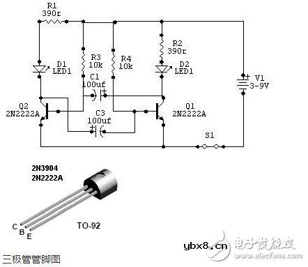 发光二极管交替闪烁的电路图制作 详解发光二极管应用电路