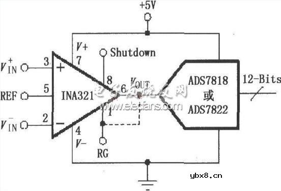 直接驱动电容性输入的A/D变换器电路