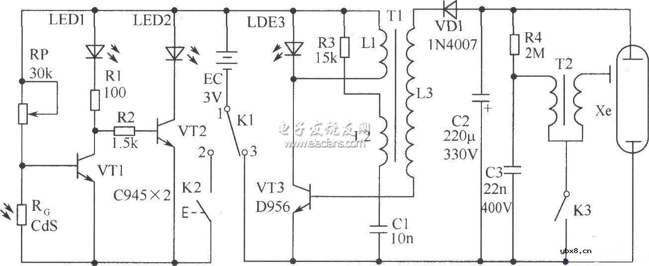 相机闪光灯原理电路