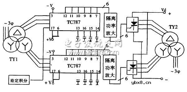 基于TC787的三相两重桥有源逆变电路