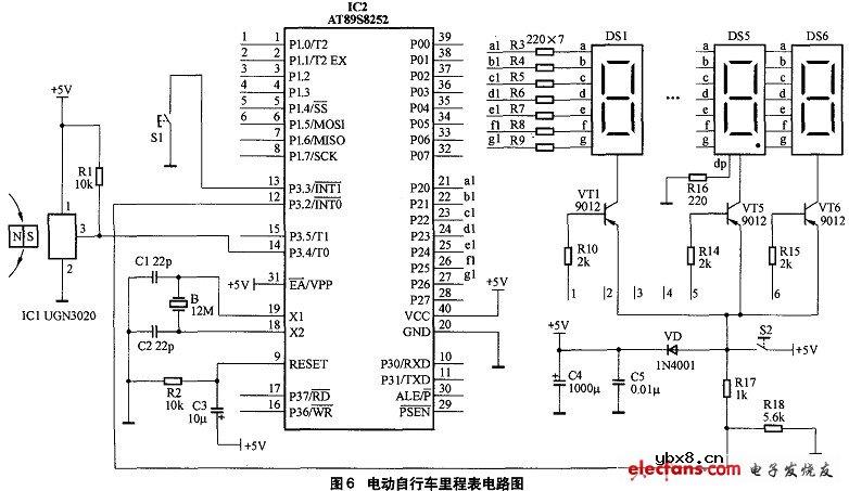 电动自行车里程表原理图