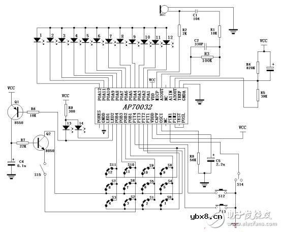 采用AP70032单片机语音识别电路设计