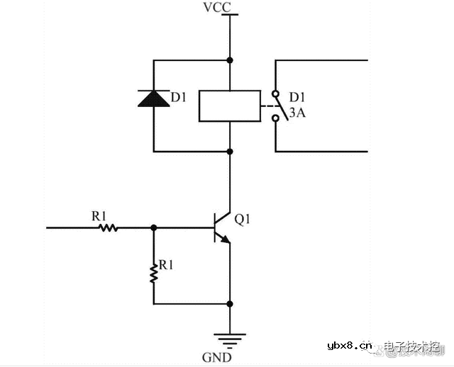三极管驱动继电器时并联二极管的作用