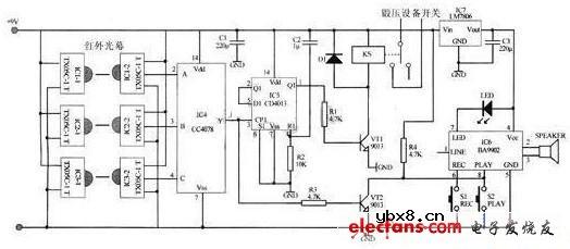 锻压设备红外安全保护电路的设计与制作
