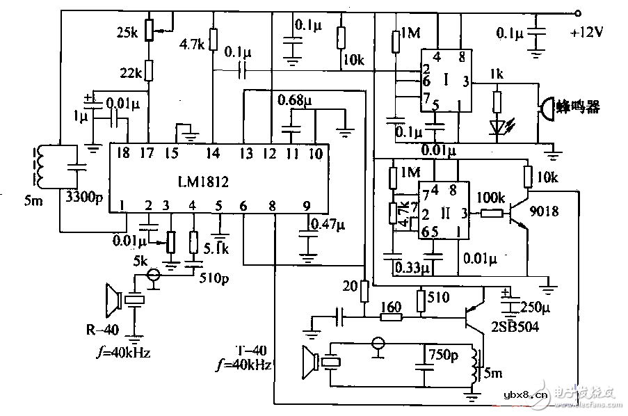 采用LM1812的超声波防碰撞电路设计