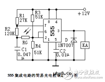 采用555集成电路的简易光电控制器电路设计