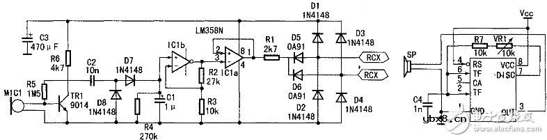 配套Lego组合机器人的超声波防撞电路设计