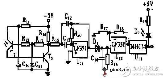 光电开关发光与接收电路图