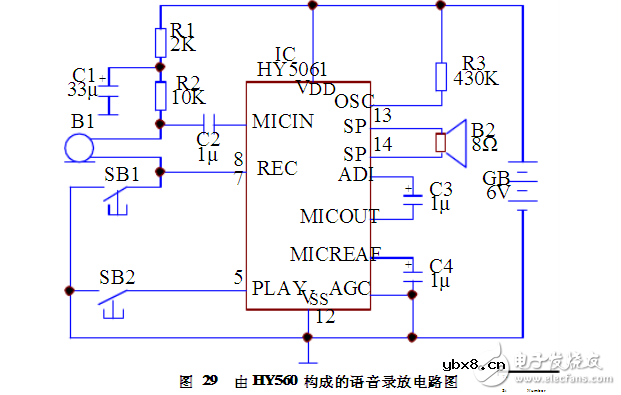 由HY560构成的语音录放电路模块设计