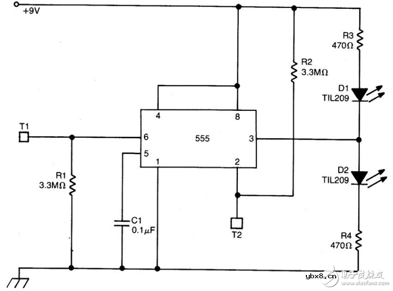 双稳态开关电路图大全（光电耦合器/晶体管/触发器）
