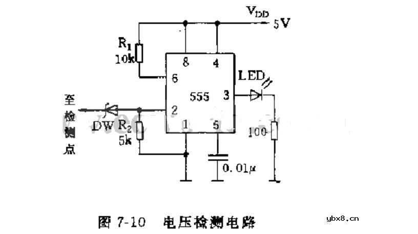 555电压检测电路_555构成的脉宽检测电路