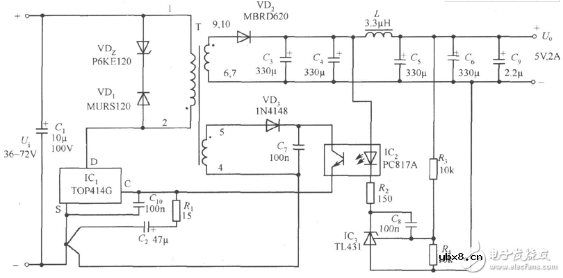 5v电子开关电路图大全（开关电源/充电器/单敏感器光控开关电路）