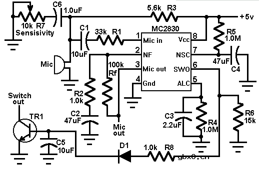 声控开关电路设计汇总（八款设计电路原理详解）