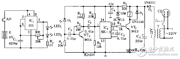555遥控开关电路图大全（五款模拟电路设计原理图详解）