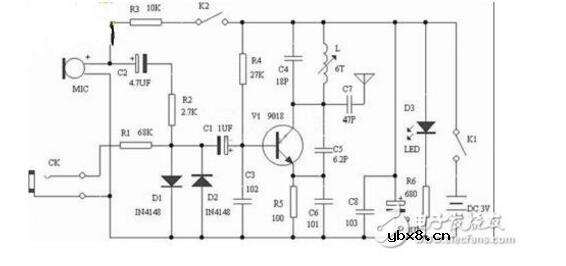 简单9018无线发射电路详解