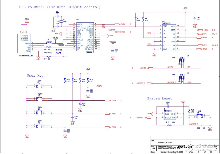 lpc1788开发板原理图