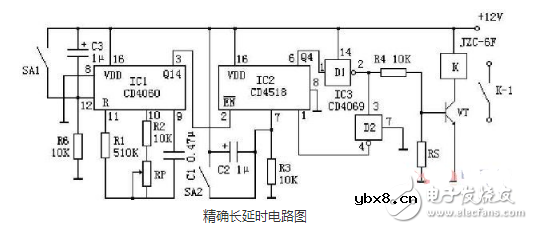 1到10s可调延时电路图大全（CD4060/NE555时基集成延时电路详解）