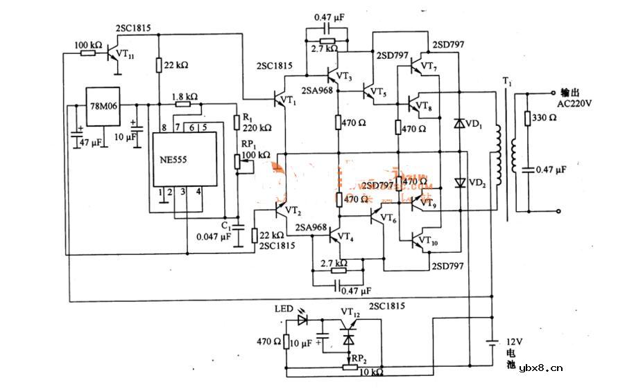 555作逆变器电路图大全（四款555作简易高频逆变器/家用逆变器电路）