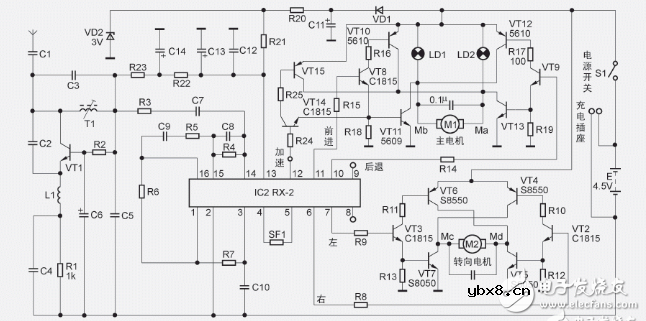 无线遥控车电路图大全（四款无线遥控车电路设计原理图详解）