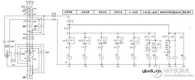 星三角能耗制动电路图大全（电动机/接触器/继电器自动星三角降压启动电路）