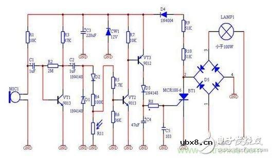 电路分享：声光控节电开关电路设计