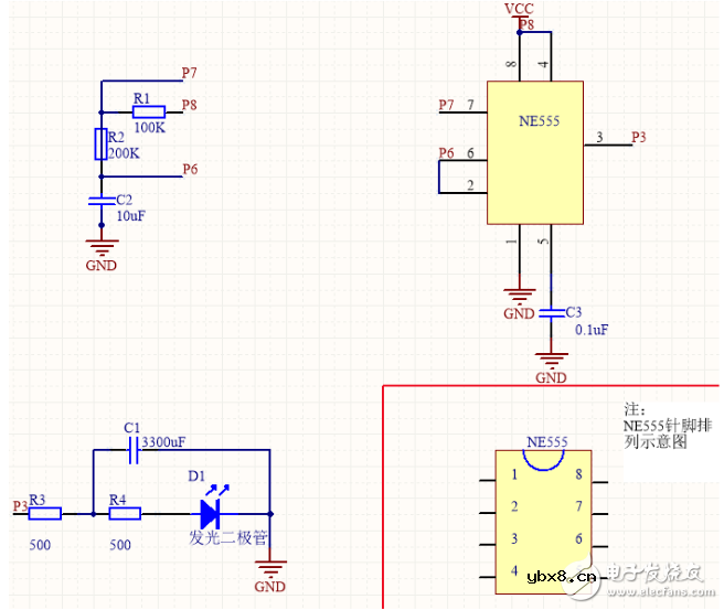 ne555呼吸灯电路图大全（四款ne555呼吸灯电路设计原理图详解）