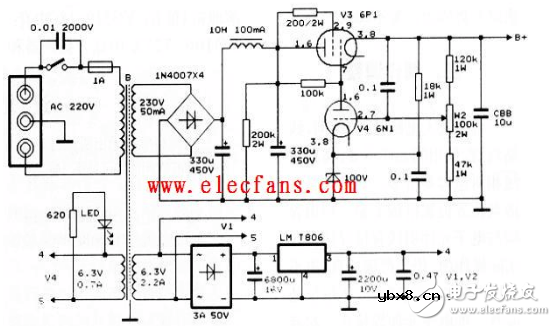211电子管功放电路图大全（八款模拟电路设计原理图详解）
