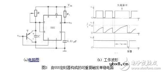 由555定时器组成的单稳态触发器