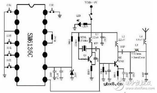 433m无线发射电路图大全（T630无线电/音频调制/电感三点式发射电路详解）
