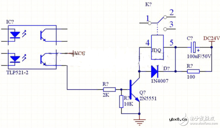 光耦驱动继电器电路图大全（光电耦合器/ULN2803/开关电路）