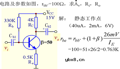 基本共射极放大电路电路分析