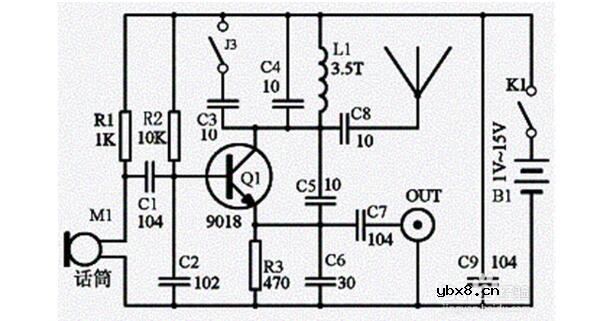 简易无线话筒电路图（七款无线话筒电路图）