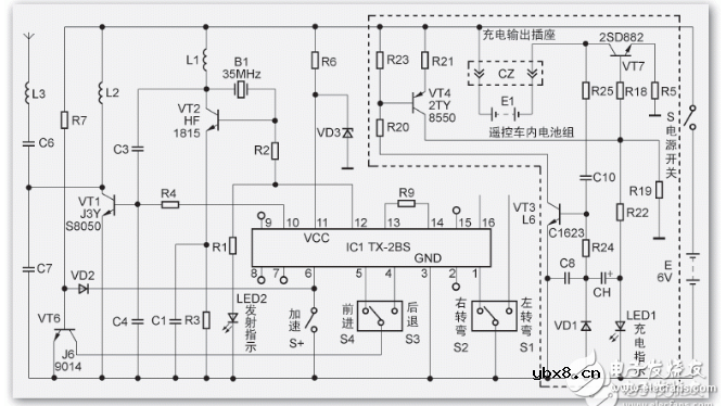 无线遥控车电路图大全（四款无线遥控车电路设计原理图详解）