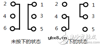 六脚开关引脚图及功能定义