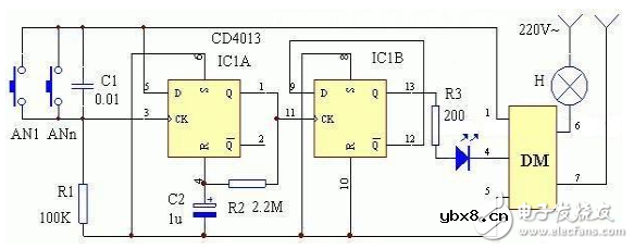 双稳态开关电路图大全（光电耦合器/晶体管/触发器）