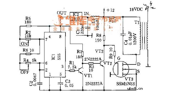 高压脉冲发生器电路图大全（六款等效电路/电子灭虫灯/脉冲发生器产生）