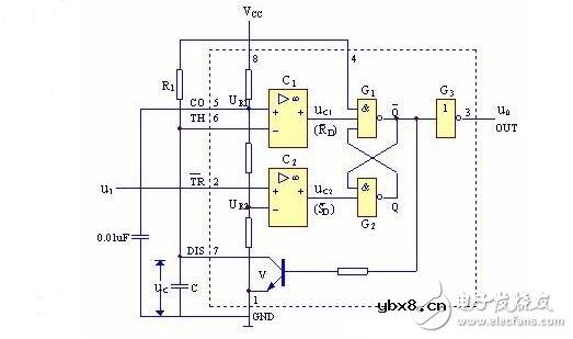由555定时器组成的单稳态触发器