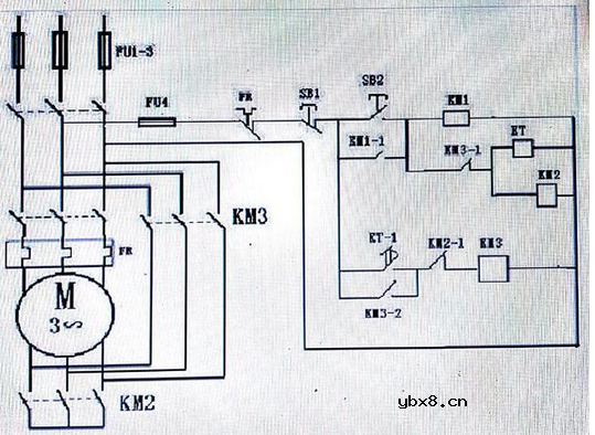 星三角启动电路图  正反转星三角降压启动电路图
